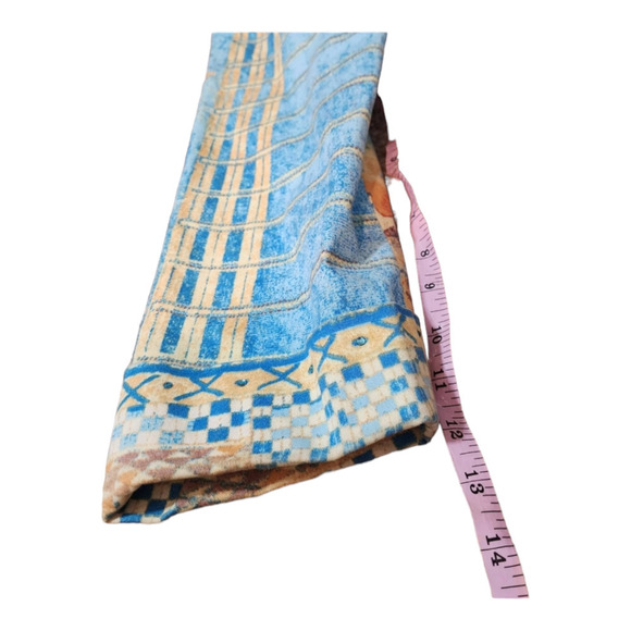 Nancy Bolen Jacket Palm Tree Design Blue Turquoise Orange Buttons Lined Size S - Picture 8 of 9